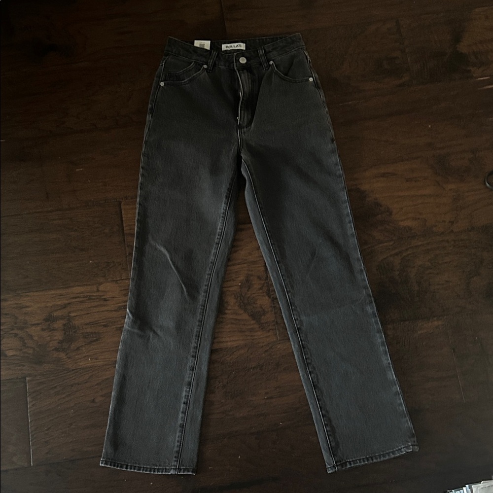 Rolla’s Women's Highrose Straight Black Jeans NWT size 26